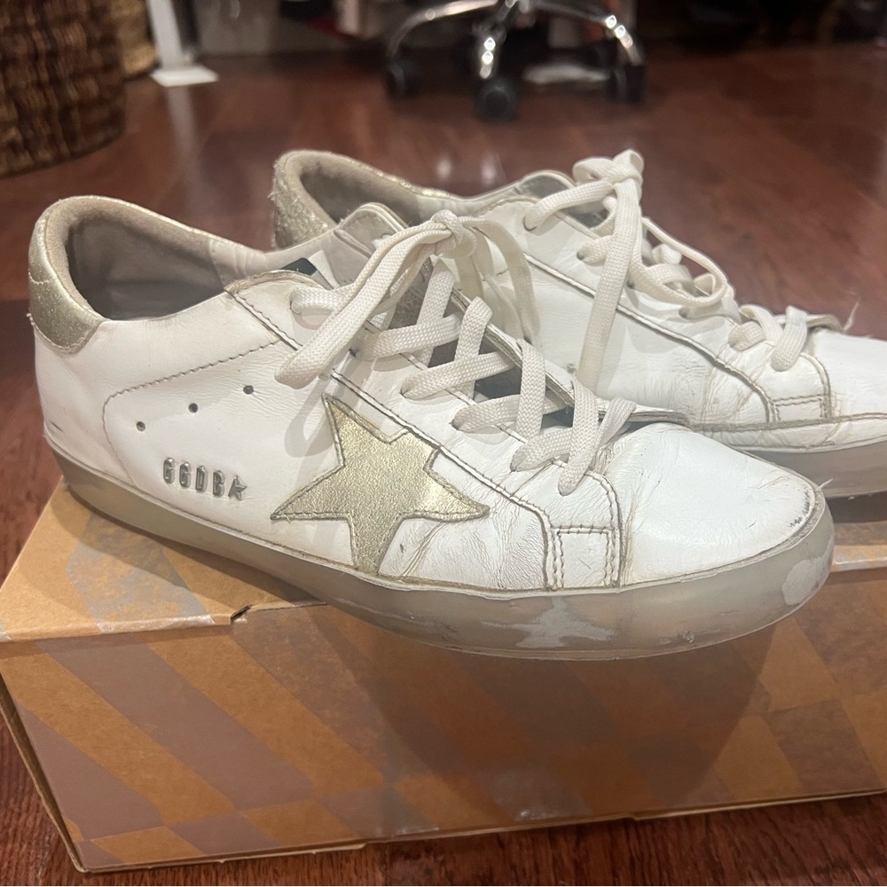 Golden Goose Superstar Sneaker - Gold - Size 39 - Worn but good condition